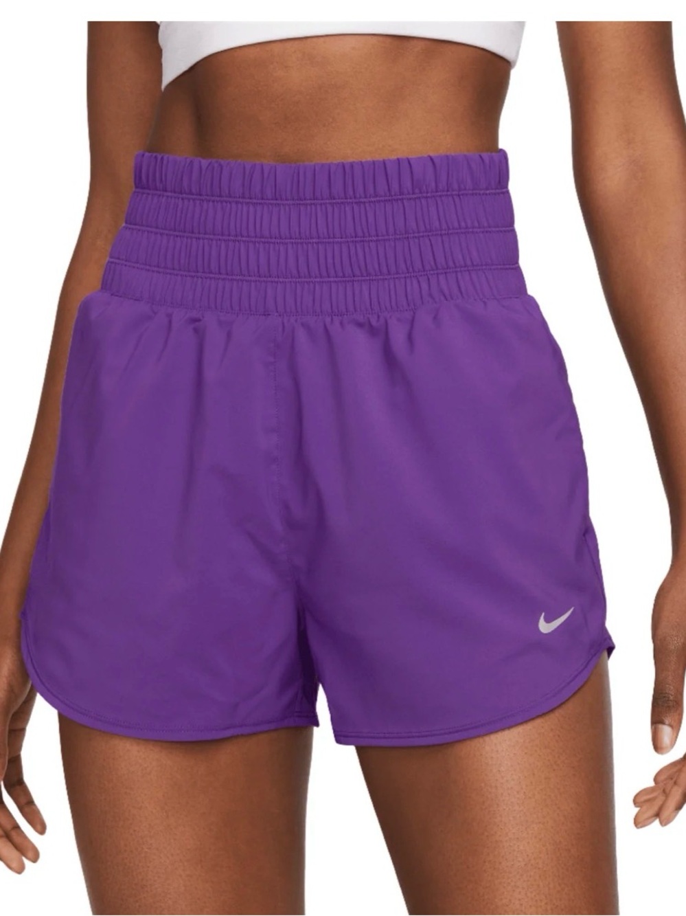 Nike Purple High-Waist Athletic Shorts